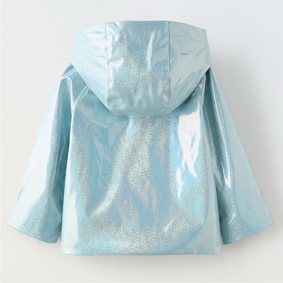 ZARA SHINY WATER REPELLENT RAINCOAT - Picture 4 of 10